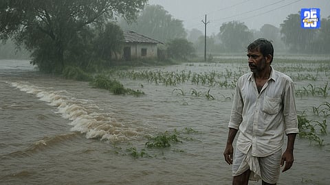 Nanded Heavy Rain: पावसाचा पुन्हा हाहाकार : ‘पैनगंगा’ने ओलांडली धोक्याची पातळी; उरलेलं पीकही गेलं वाहून
