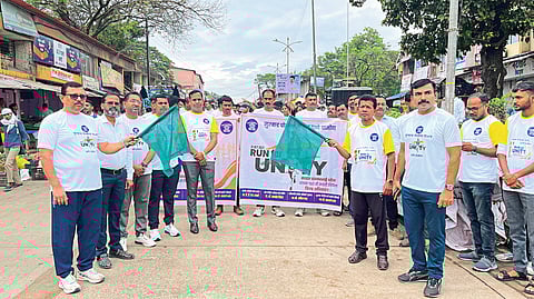 मुरबाडमध्ये ‘रन फॉर युनिटी’ मॅरेथॉन