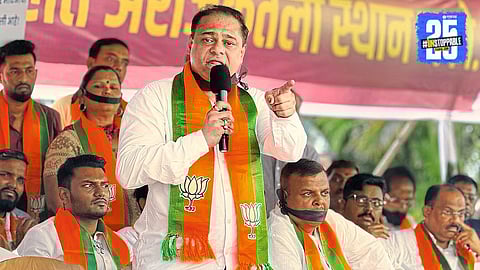 Amit Satam In BJP Muk Morcha