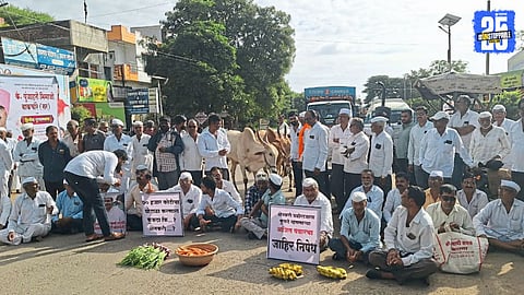 Farmers block roads across Maharashtra protesting Ajit Pawar’s statement, demanding dignity and fair treatment.