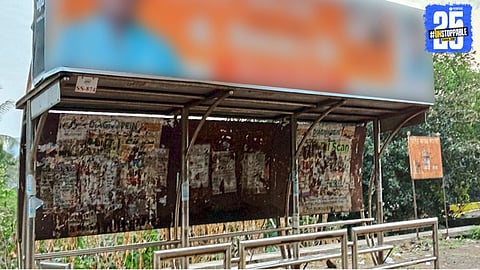 Illegal Banners Overtake Karve Nagar Bus Stops