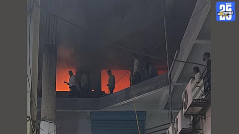 Garment shop fire at Manchar