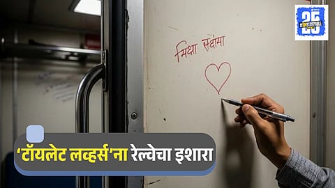 Writing Love Messages In Trains Toilet