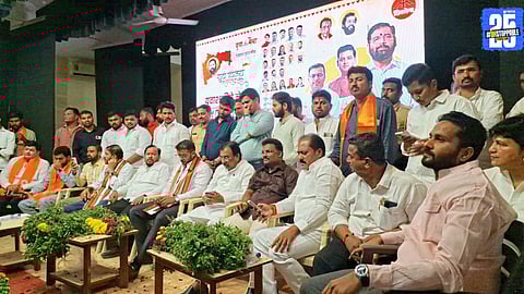 Yuva Sena President Purvesh Sarnaik addressing youth workers in Solapur, urging leadership to empower young party members.