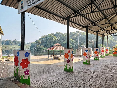 जुनी सांगवीतील होळकर दशक्रिया घाटाची रंगरंगोटी