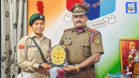 NCC cadet’s courage! She thrashed a goon at a railway station and handed him to police; citizens hail her bravery.