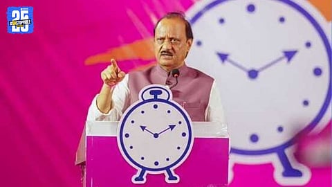 Ajit Pawar with Clock Symbol