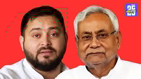 “Counting of votes underway at a strong-room facility in Bihar during the 2025 Assembly election results day.”