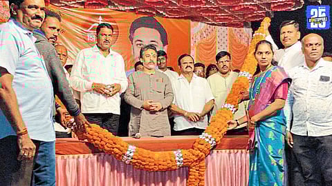 MLA Nilesh Rane addressing Gavrai villagers; vows funds for all-round development.”