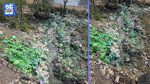 garbage in river vadgaon sheri