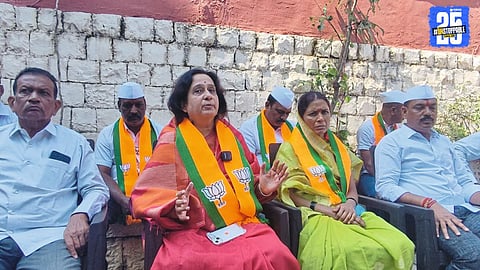 BJP’s Chitralekha Mane Stands Firm Behind Mayoral Candidate in Election