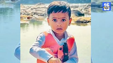 Locals gather as police inspect the toilet tank where the tragic accident claimed the life of a young child.