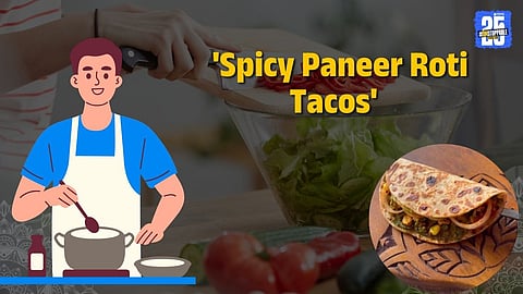 Spicy Paneer Roti Tacos'
