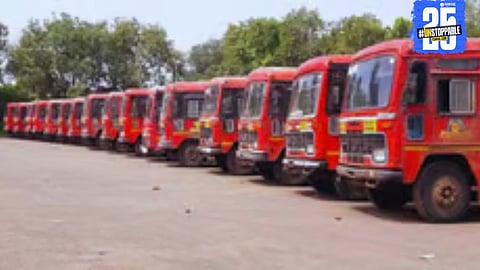 Srirang Barge announces MSRTC’s plan for 8,000 new buses and demands review of contract driver recruitment.