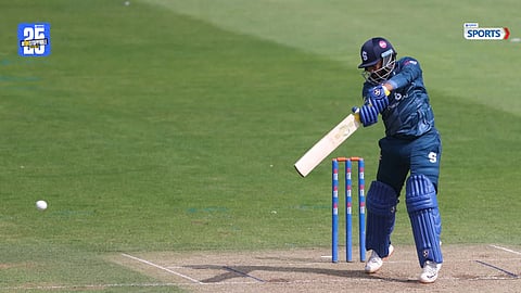 Prithvi Shaw celebrates his explosive 66 as Arshin Kulkarni joins with a crucial fifty for Maharashtra in the SMAT 2025 match vs Hyderabad