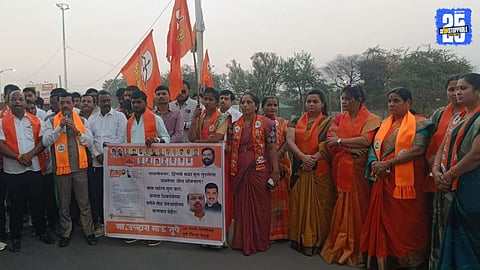 Shiv Sena Protests Over Delayed DP Roads in Sasane Nagar