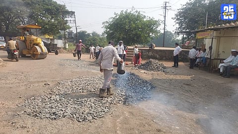 Villagers and Local Representatives Unite for Road Cleanliness