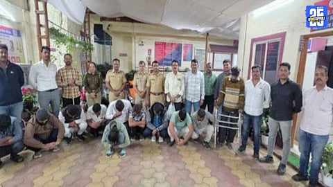 Police Raid on Illegal Gambling Den in Loni Kalbhor