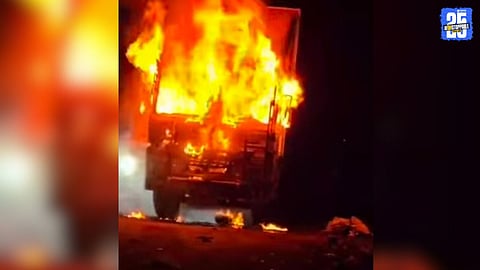 Container Halts Near Reliance Pump Before Fire Erupts