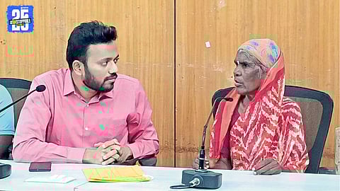 A 73-year-old woman reunites with her family