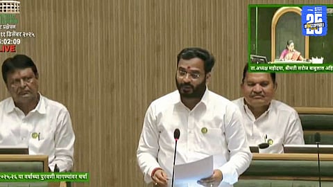 MLA Amol Khatal raising the Suakewadi ganja smuggling issue aggressively in the Assembly.
