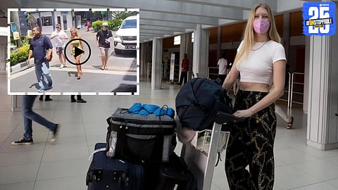 British adult content creator Bonnie Blue, also known as Tia Billinger, amid international controversy following her deportation from Indonesia.