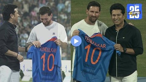 When the God of Cricket met the God of Football, Sachin Tendulkar and Lionel Messi share an unforgettable moment at Wankhede