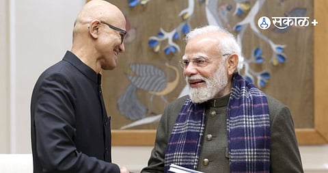 Satya nadela and PM modi