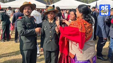Sai Jadhav, the first woman lieutenant of the Territorial Army after 93 years, proudly representing Maharashtra and making history in Indian defence forces.