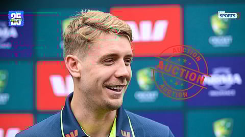 Cameron Green after being sold for a record ₹30.50 crore to KKR during IPL 2026 Mock Auction.