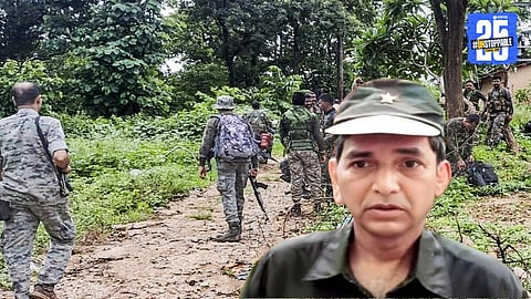 Security forces during an anti-Maoist operation that led to the killing of top Maoist leader Ganesh Uike, who carried a reward exceeding ₹1 crore.