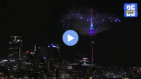 Spectacular fireworks light up the Sky Tower in Auckland as New Zealand becomes one of the first countries to welcome New Year 2026 with grand celebrations.