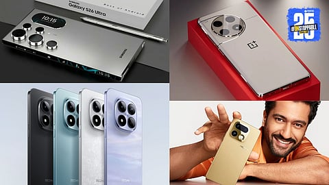 upcoming smartphones launching in January 2026 in India, including Redmi Note 15 5G, Realme 16 Pro series, and Oppo Reno 15 with advanced cameras and powerful performance.