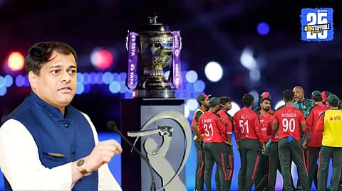 Mumbai BJP president Amit Satam addressing the media while issuing a strong warning regarding Bangladesh players’ participation in the IPL.