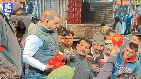 Fresh pomegranates displayed at Pune’s Gultekdi market after prices touched record highs.