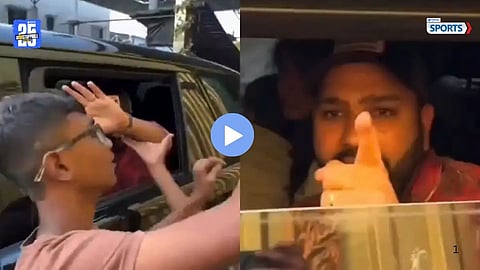 Young fans misbehave with Rohit Sharma, India star does this in reply. Video viral