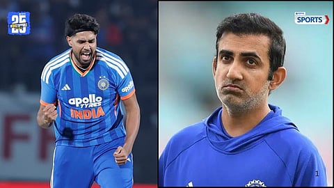 Harshit Rana addresses the media after the match