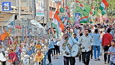 Candidates and party leaders take out bike rallies and padayatras on the final day