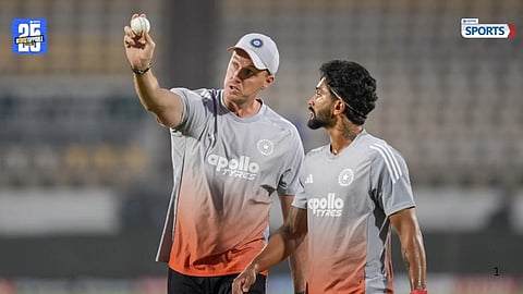 Nitish Kumar Reddy during a training session, likely to play in 2nd IND vs NZ match