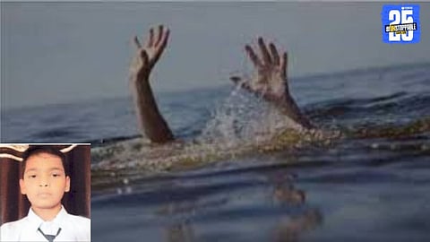 The Wainganga River stretch where a tragic drowning incident occurred while a youth bravely rescued two people.