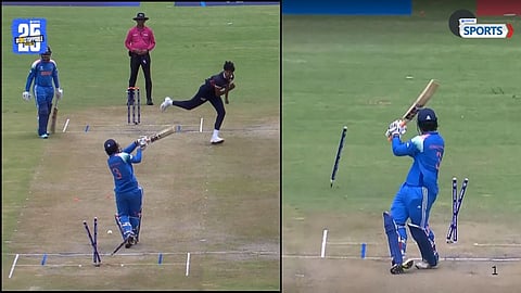 Vaibhav Suryavanshi dismissal IND vs USA U19