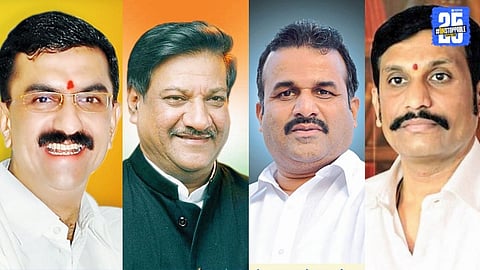 Leaders from opposition parties during discussions amid growing political activity in Satara district.