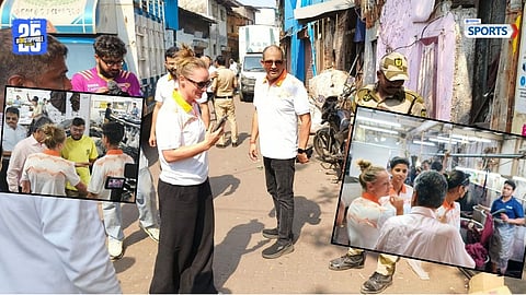 WPL 2026 Gujarat Giants players visit Dharavi