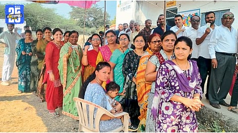 municipal election voter line