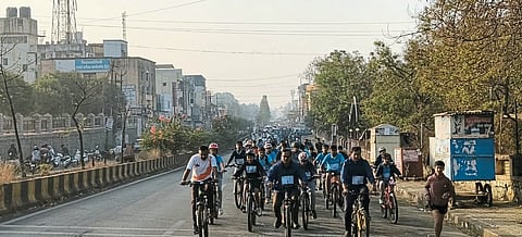 कोपर्डे हवेली : पोदार सायक्लोथाॅनने दिला रस्ता सुरक्षेचा संदेश