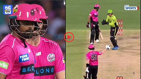 Babar Azam reacts angrily after Steve Smith’s dominant over during a live match.