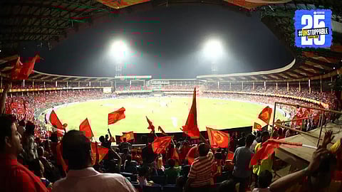 Fans cheer as Chinnaswamy Stadium in Bengaluru receives official approval to host IPL and international cricket matches.