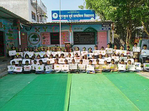 सकाळ चित्रकला स्पर्धेत मंगळवेढा तालुक्यात चांगला प्रतिसाद