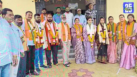 Members of the Risod Municipal Council after unopposed election of standing and subject committee chairpersons.