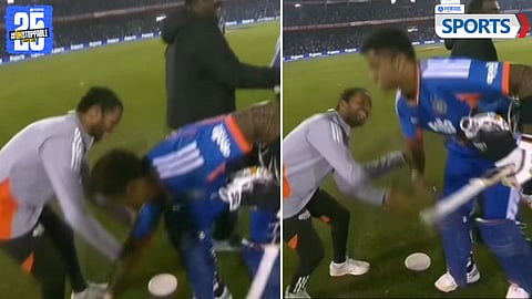 Suryakumar Yadav Touches Raghu’s Feet